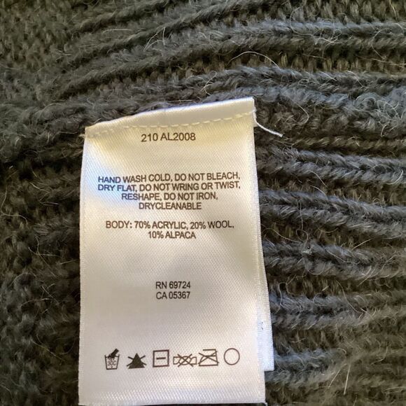 Columbia Sweater Medium Gray Wool Alpaca Blend Knit Button-Up Cardigan - Picture 9 of 9